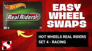 Easy Wheel Swaps Set 4 Hot Wheels Real Riders #hotwheels #realriders #wheelswap