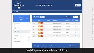 PHP CRUD Tutorial - Bootstrap 4 Admin Panel Authentication Module installation