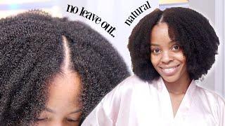 Trying the VIRAL 'BYE BYE LEAVE OUT' Natural Hair Wig! Ft. Her Given Hair