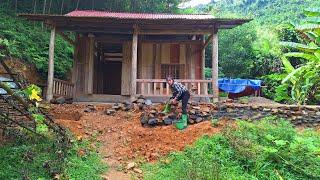 Building stone embankments to prevent landslides - Living alone in the forest / Loan Bushcraft.