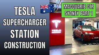 Tesla Supercharger Stations - Construction of Macquarie Centre