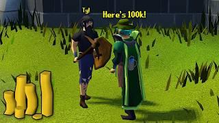 Giving Free GP to F2P Noobs in OSRS