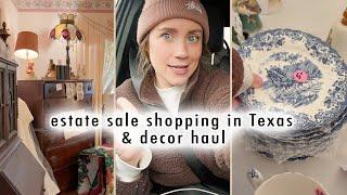 COTTAGE DIARIES | estate sale shopping in Texas & decor haul
