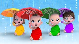 Color Rainy Day Song! | Rain Rain Go Away Nursery Rhymes | Baby & Kids Songs