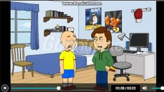 Caillou destroys Chuck e cheese and gets grounded