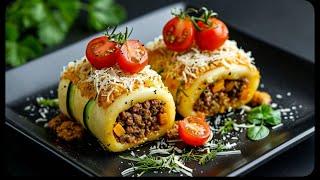 Rollen Zucchini Rezepte! Einfaches und leckeres Abendessen in 10 Minuten! Stärkt das senkt Zucker!