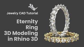 Eternity Ring- Jewelry CAD Design Tutorial 3D Modeling with Rhino 3D #462