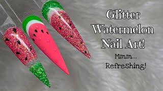 Glittery Watermelon Nail Art! | Nail Sugar | Madam Glam