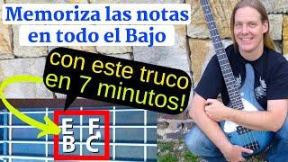 Aprender las notas en el Bajo fácil y rápido (con un simple truco!)