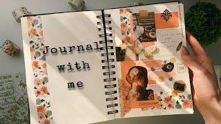 Journal with me / warm, orange  theme asmr