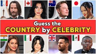 Guess the Country by Celebrity Quiz | Can You Name All 70?