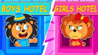 Lwiątko | Różowy kontra niebieski hotel z zabawkami | Kreskówka dla dzieci | Bajki Po Polsku