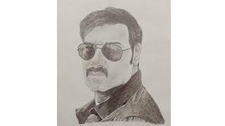 Ajay Devgan sketch  || colour secrets || #shorts