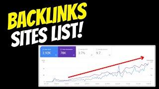 Backlinks Sites List to Gain Quality Backlinks | Link Building Strategy #SEO