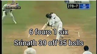 Srinath smashes 39 vs West Indies 2nd Test 2002 at Chennai