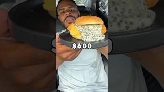 $60 Vs $600 Fish Sandwich .. #shorts #caviar #fishsandwich