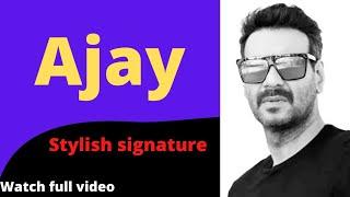 Ajay name signature style | Letter A signature style