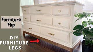 How to ADD LEGS to FURNITURE | Furniture FLIP