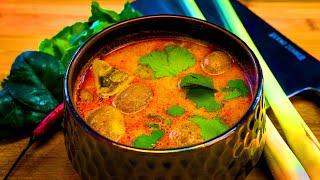Tom Yam Suppe mit Garnelen | Tom Yam Thai Kitchen Recipe