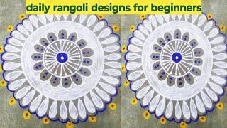 new rangoli designs#100 #daily rangoli #ganeshchathurthikolam #muggulu #kolam #@My_rangoli77