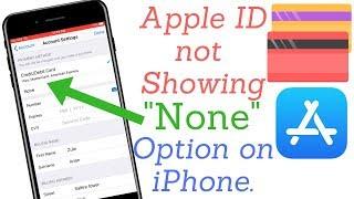 none problem in payment method removal from i phone *2019*