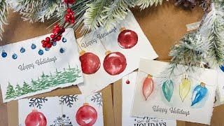 Watercolor Christmas Illustrations for beginners