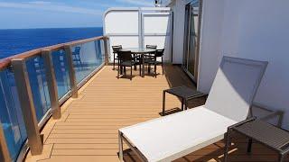 Royal Princess  Aft wrap-around balcony M723 Deck 15 @princesscruises Cabin tour