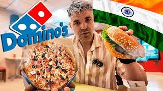 ASÍ ES DOMINOS PIZZA en INDIA!  *TIENEN HAMBURGUESAS Y COSAS MUY RARAS* 