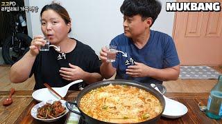 리얼가족먹방:)아들재우고김치어묵라면에 소주마시는 흔한부부ㅣSpicy Kimchi fish cake Ramyeon with SojuㅣMUKBANGㅣEATING SHOW