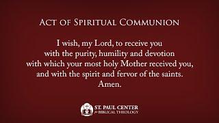 An Act of Spiritual Communion