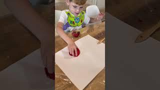 Easy apple stamping craft for kids