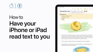 How to have your iPhone or iPad read text to you | Apple Support