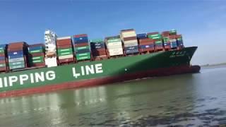 CSCL Jupiter Aground in Bath Netherlands Western Scheldt