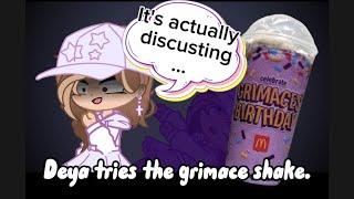 Deya tries the grimace shake! (Dead trend + new OC!)