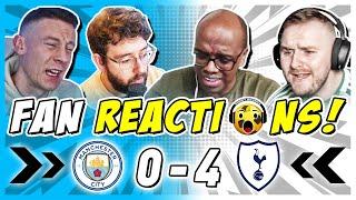 MAN CITY FANS HUMILIATED  REACTION TO MAN CITY 0-4 TOTTENHAM | PREMIER LEAGUE FAN REACTIONS