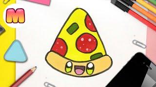 COMO DIBUJAR UNA PIZZA KAWAII - dibujos faciles kawaii - Aprende a dibujar con Jape