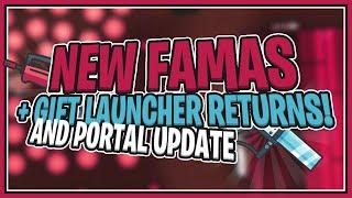 *NEW* FAMAS + GIFT LAUNCHER & PORTAL UPDATE! | ZombsRoyale.io