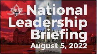 National Leadership Briefing August 5 2022