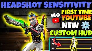 FIRST TIME ON YOUTUBE BEST SENSITIVITY | RUOK FF CUSTOM HUD ️ |   FREE FIRE CONTROL SETTING 2023