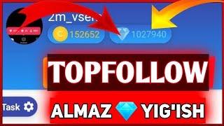 INSTAGRAMGA NAKRUTKA CHEKSIZ URISH // TOPFOLLOW ALMAZ OLISH SIRI OCHILDI 