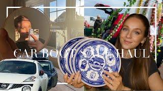 CAR BOOT SALE HAUL 2024  Seaham Car Boot Sale | Baskets, China Plates + Vintage Brass Home Decor