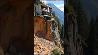 Mountain Villa Collapses Into the Hillside!