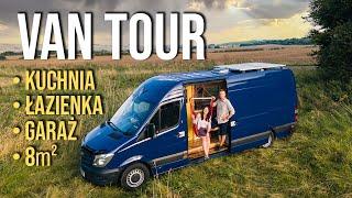 Prezentacja kampera Van Tour  łazienka, kuchnia, baza Mercedes Sprinter | Van life Polska