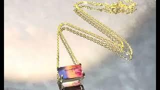 Rainbow tourmaline necklace