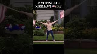 I’m voting for meemaw  #youngsheldon #vote #shorts #debate #america#voteformeemaw