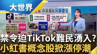 大量TikTok難民湧入小紅書 形成美中另類外交TikTok"不賣就禁"將生效 傳主動關閉全美1.7億用戶│主播 苑曉琬│大世界新聞20250115｜三立iNEWS