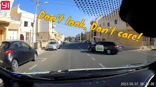 Malta traffic rules - Maltese "PROFESSIONAL" driver - Stupid driving