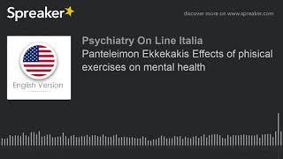 Panteleimon Ekkekakis Effects of phisical exercises on mental health