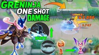 Greninja New One Shot Damage Build for SURF and Smoke screen! 100% Brutal Pokemon unite