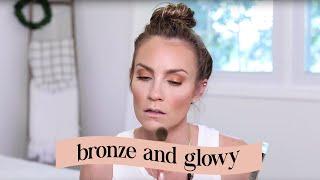 BRONZE AND GLOWY MAKEUP FOR BEGINNERS | Angela Lanter